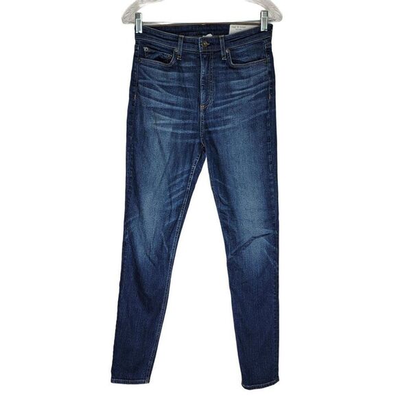 Rag & Bone Women's Nina High Rise Skinny Jeans Size 28 Medium Wash Blue Denim - Picture 1 of 10